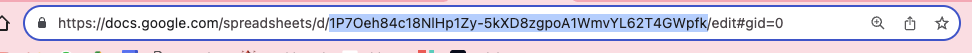 GoogleスプレッドシートURL