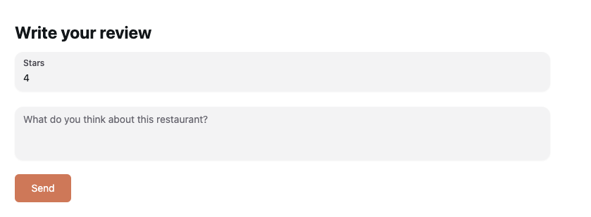 フロントエンドでレビューを書く