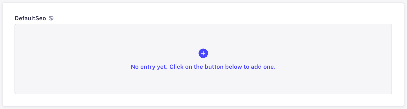 リピート不可能なコンポーネント - まだエントリがない場合