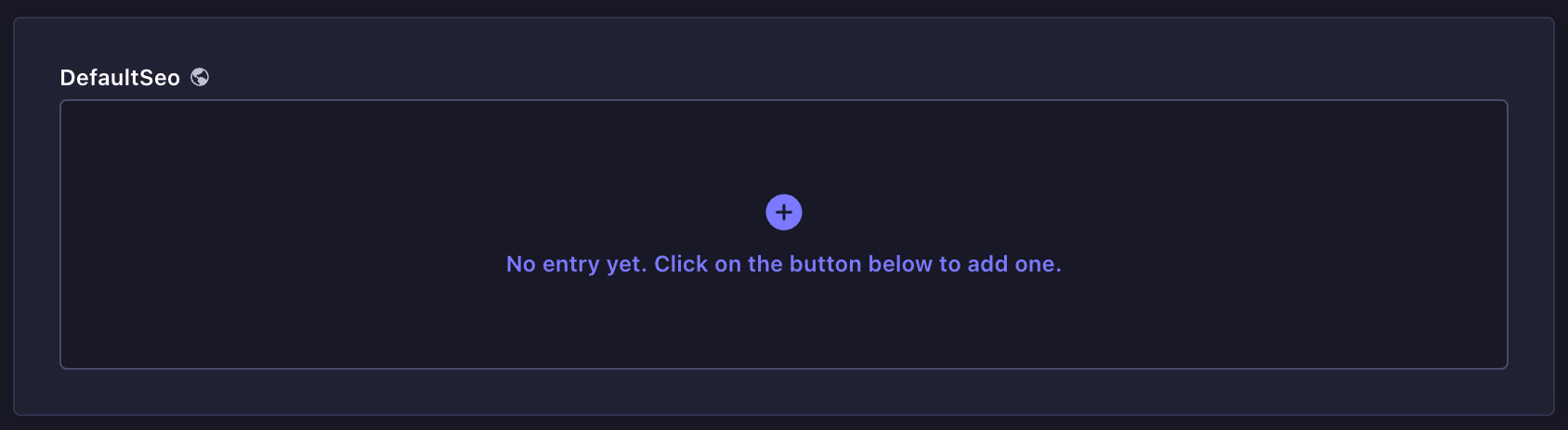 リピート不可能なコンポーネント - まだエントリがない場合
