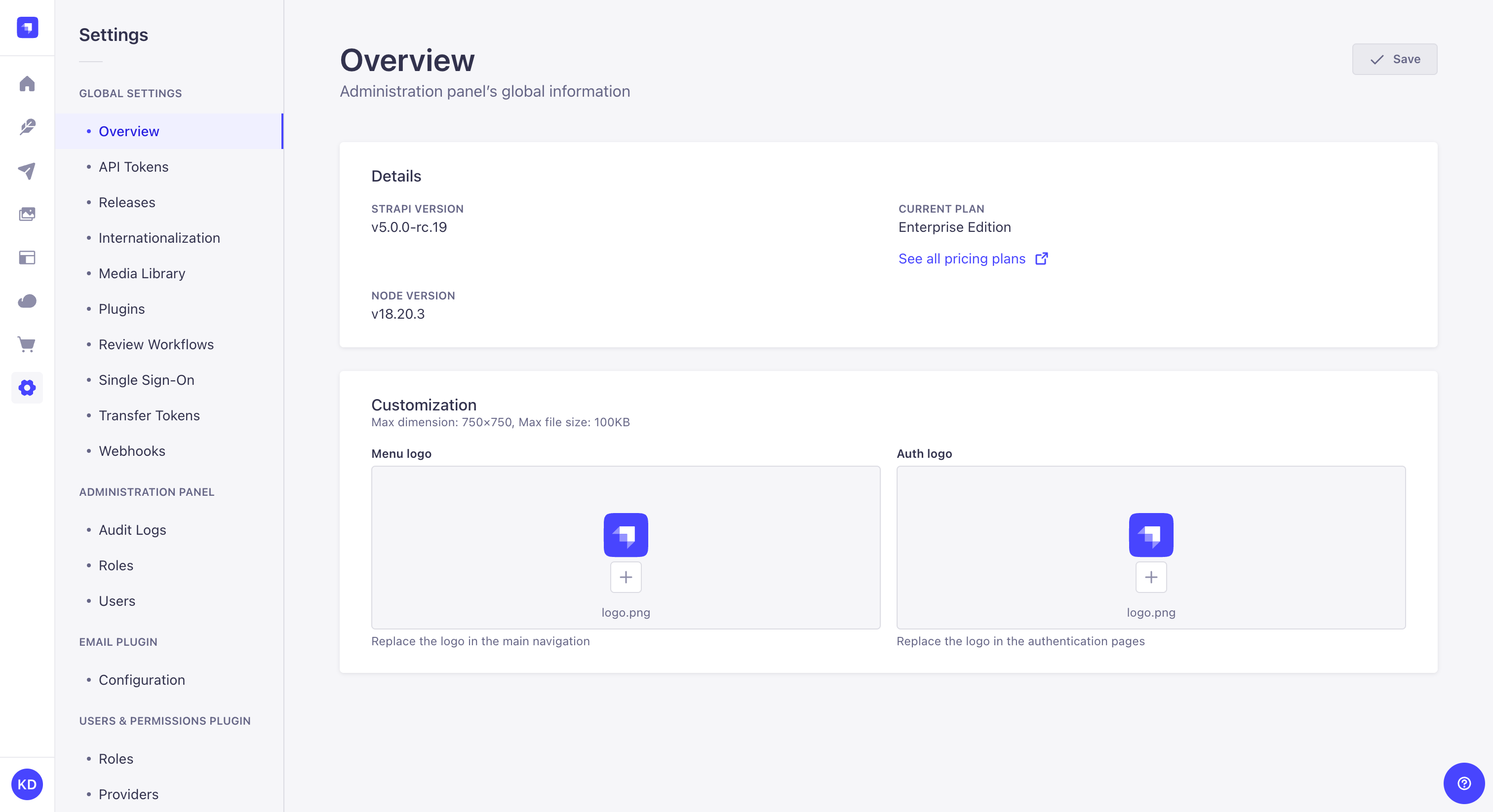 カスタムロゴの設定