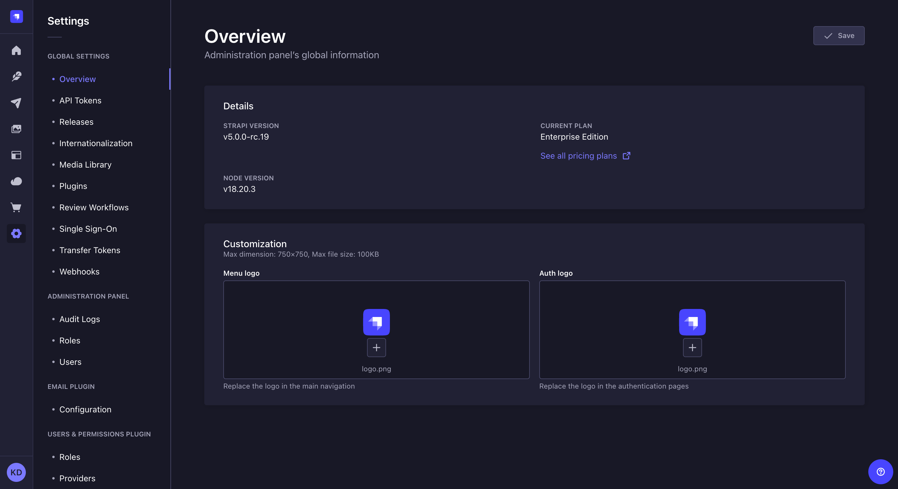 カスタムロゴの設定